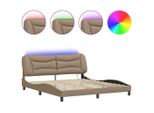 Syfax™ Giroletto Con Led Senza Materasso Hvar Cappuccino 180X200 Cm