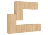 Syfax™ Mobili Tv A Muro 5Pz Rovere Sonoma In Legno Multistrato