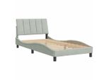Syfax™ Giroletto Senza Materasso Hanko Grigio Chiaro 100X200 Cm Velluto