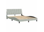Syfax™ Giroletto Senza Materasso Hanko Grigio Chiaro 120X200 Cm Velluto