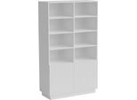 Dmora Libreria Evora 40X172X100H Cm Bianco, 10 Ripiani 2 Ante