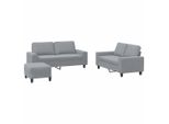 Syfax™ Set Di Divani 3 Pz Grigio Chiaro In Tessuto
