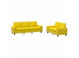 Syfax™ Set Di Divani 2 Pz Giallo Chiaro In Tessuto