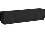 Dmora Mobile Porta Tv Horta 40X200X48H Cm Nero, 4 Ripiani 8 Vani