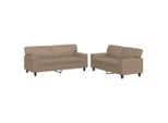 Syfax™ Set Di Divani 2 Pz Cappuccino In Pelle Finta