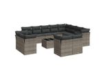 Syfax™ Set Divani Da Giardino 13 Pz Con Cuscini Grigio In Polyrattan