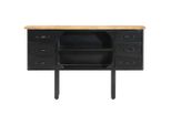 Syfax™ Credenza 110X30X65 Cm In Massello Di Mango Grezzo E Acciaio