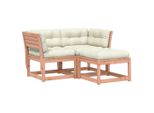 Syfax™ Set Divani Giardino 3 Pz Con Cuscini Legno Massello Di Douglas