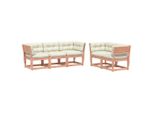 Syfax™ Set Divani Giardino 5 Pz Con Cuscini Legno Massello Di Douglas