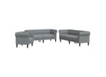Syfax™ Set Di Divani 3 Pz Grigio Chiaro In Tessuto