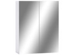 Syfax™ Armadietto A Specchio Bianco 60X15X75 Cm In Mdf