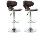 Syfax™ Sgabelli Da Bar 2 Pz Marroni In Pelle Finta
