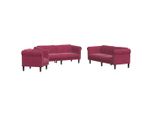 Syfax™ Set Di Divani 3 Pz Rosso Vino In Velluto