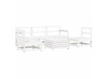 Syfax™ Set Divani Da Giardino 6 Pz Bianco In Legno Massello Di Pino