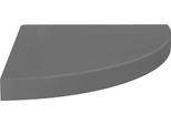 Syfax™ Scaffale Angolare A Parete Grigio Lucido 35X35X3,8 Cm In Mdf