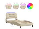 Syfax™ Giroletto Con Led Senza Materasso Hvar Crema 80X200 Cm In Tessuto