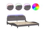 Syfax™ Giroletto Viana Con Led Senza Materasso Grigio 200X200 Cm