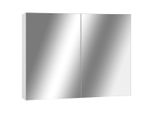Syfax™ Armadietto A Specchio Bianco 80X15X60 Cm In Mdf