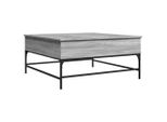 Syfax™ Tavolino Grigio Sonoma 95X95X45 Cm Legno Multistrato E Metallo