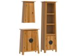Syfax™ Set Mobili Da Bagno 3 Pz In Legno Massello Di Pino