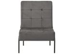 Syfax™ Poltrona Relax 65X79X87 Cm Grigio Scuro In Velluto