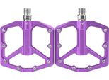 1 Paio Di Pedali Per Mountain Bike Ztto In Lega Di Alluminio Antiscivolo Pedali Piatti Per Bici (Viola)