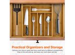 Organizzatore Per Cassetti Da Cucina Espandibile Per Utensili, Posate, Posate Piatte, Argenteria Di Bambù Vassoio Organizzatore Per Cassetti Multifunzionale Per L'organizzazione E Lo Stoccaggio Della Cucina Da Tavolo