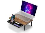 Supporto Per Monitor Hajnan Rustic+ Con Cassetto, Regolabile In Altezza