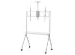 Maclean Porta Tv/Carrello Ripiano Per Telecamera Su Ruote 55-100" Carico Massimo 120Kg/10Kg Ripiano Massimo Vesa 900X600 Bianco MC-114 W"