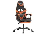 Syfax™ Sedia Da Gaming Con Poggiapiedi Nero E Arancione In Pelle Finta
