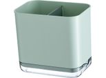 Utensil Holder Cutlery Drainer Rack Compartment Spoon Chopsticks Fork Drainer Caddy For Kitchen Household Green