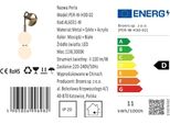 Perla - Lampada Da Parete Moderna Applique Led Paralume In Vetro 11W Oro Bianco