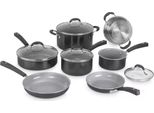 Set Di Pentole - Tutti I Tipi Di Piano Cottura, Compresa L'induzione - Cuisinart - 54C11BKEU - Vetroceramica - Rivestimento Antiaderente - 11 Pezzi