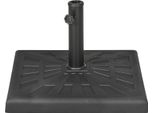 Portaombrellone Base Per Ombrellone Da 19 Kg, Portaombrellone Per Pali Per Ombrellone Ø 32/38/48 Mm, Resina Sintetica, Nero, 51 X 51 X 32 Cm