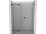 Mexen Lunar-F L Porta Doccia Pieghevole Sinistra 110 Cm, Trasparente, Gun Metal - 836SL-110-050-95-00-L