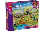 Lego Friends Cavallo E Puledro Con Rimorchio Per Cavalli - Playset Per Cavalli Con Accessori Per La Toelettatura, 4 Figure Di Animali, Auto E 2 Mini Bambole - Idea Regalo Di Compleanno Per Bambine Dai 7 Anni In Su - 42695