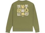 Felpa Da Uomo Quiksilver Salt Water Graphic Crew, Taglia: L, Colori: Verde Loden