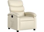 Vidaxl Poltrona Relax In Pelle Finta Crema