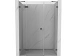 Mexen Lunar Porta Doccia Battente Sinistra 120 Cm, Trasparente, Gun Metal - 834S-120-050-95-00-L