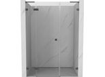 Mexen Lunar L Porta Doccia Battente Sinistra 130 Cm, Trasparente, Gun Metal - 834SL-130-050-95-00-L