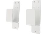2PCS Porta Barricata Staffe Supporto Bar Aperto Acciaio Al Carbonio Facile Installazione Staffa U Per Garage Barn 2X4 Boards Bianco