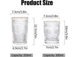 Vintage Embossed Water Glasses Mug Mug Multifunzionale
