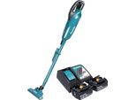 Aspirapolvere A Batteria Makita Dcl 283 Frt 18 V 0,73 L Senza Spazzole + 2X Batterie Ricaricabili 5,0 Ah + Caricabatterie