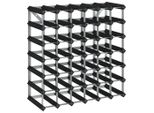 Syfax™ Portavini Da 42 Bottiglie Nero In Legno Massello Di Pino