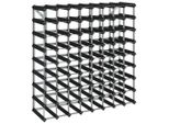 Syfax™ Portavini Da 72 Bottiglie Nero In Legno Massello Di Pino