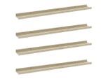 Syfax™ Mensole Da Parete 4 Pz Bianco E Rovere Sonoma 80X9X3 Cm