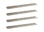 Syfax™ Mensole Da Parete 4 Pz Grigio Cemento 80X9X3 Cm