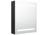 Syfax™ Armadietto A Specchio Con Led Nero 50X14X60 Cm In Mdf