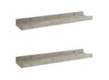 Syfax™ Mensole Da Parete 2 Pz Grigio Cemento 40X9X3 Cm