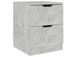 Syfax™ Comodino Grigio Cemento 40X40X50 Cm In Legno Multistrato